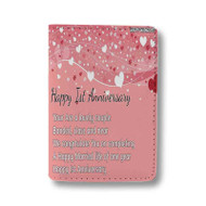 Onyourcases Beautiful Quotes For 1 St Wedding Anniversary Custom Passport Wallet Top Case With Credit Card Holder Awesome Personalized PU Leather Travel Trip Vacation Baggage Cover