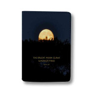 Onyourcases Funny Moon Quotes Custom Passport Wallet Top Case With Credit Card Holder Awesome Personalized PU Leather Travel Trip Vacation Baggage Cover