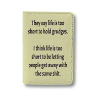 Onyourcases Funny Quotes About Holding Grudges Custom Passport Wallet Top Case With Credit Card Holder Awesome Personalized PU Leather Travel Trip Vacation Baggage Cover
