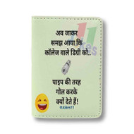 Onyourcases Funny Quotes In Hindi Custom Passport Wallet Top Case With Credit Card Holder Awesome Personalized PU Leather Travel Trip Vacation Baggage Cover