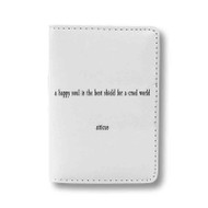 Onyourcases Happy Short Deep Life Quotes Custom Passport Wallet Top Case With Credit Card Holder Awesome Personalized PU Leather Travel Trip Vacation Baggage Cover