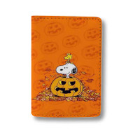 Onyourcases snoopy halloween iphone wallpaper Custom Passport Wallet Case Best With Credit Card Holder Awesome Personalized PU Leather Travel Trip Vacation Baggage Cover