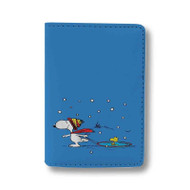 Onyourcases snoopy iphone wallpaper winter Custom Passport Wallet Case Best With Credit Card Holder Awesome Personalized PU Leather Travel Trip Vacation Baggage Cover