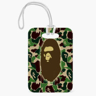 Onyourcases A Bathing Ape Custom Luggage Tags Personalized Name PU Leather Luggage Tag With Strap Awesome Baggage Hanging Suitcase Bag Tags Name ID Labels Travel Bag Accessories