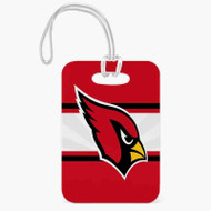 Onyourcases Arizona Cardinals NFL Custom Luggage Tags Personalized Name PU Leather Luggage Tag With Strap Awesome Baggage Hanging Suitcase Bag Tags Name ID Labels Travel Bag Accessories