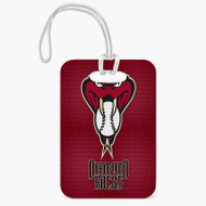 Onyourcases Arizona Diamondbacks MLB Custom Luggage Tags Personalized Name PU Leather Luggage Tag With Strap Awesome Baggage Hanging Suitcase Bag Tags Name ID Labels Travel Bag Accessories
