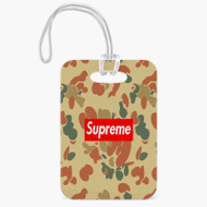 Onyourcases Bape Supreme Custom Luggage Tags Personalized Name PU Leather Luggage Tag With Strap Awesome Baggage Hanging Suitcase Bag Tags Name ID Labels Travel Bag Accessories