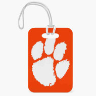 Onyourcases Clemson Tigers Art Custom Luggage Tags Personalized Name PU Leather Luggage Tag With Strap Awesome Baggage Hanging Suitcase Bag Tags Name ID Labels Travel Bag Accessories