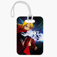 Onyourcases Edward Elric Fullmetal Alchemist Custom Luggage Tags Personalized Name PU Leather Luggage Tag With Strap Awesome Baggage Hanging Suitcase Bag Tags Name ID Labels Travel Bag Accessories
