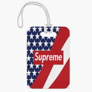 Onyourcases Flag Supreme Custom Luggage Tags Personalized Name PU Leather Luggage Tag With Strap Awesome Baggage Hanging Suitcase Bag Tags Name ID Labels Travel Bag Accessories