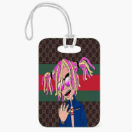 Onyourcases Lil Pump Gucci Gang Custom Luggage Tags Personalized Name PU Leather Luggage Tag With Strap Awesome Baggage Hanging Suitcase Bag Tags Name ID Labels Travel Bag Accessories