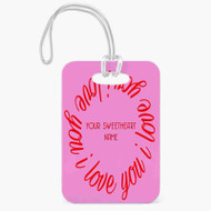 Onyourcases Love Sweetheart Custom Luggage Tags Personalized Name PU Leather Luggage Tag With Strap Awesome Baggage Hanging Suitcase Bag Tags Name ID Labels Travel Bag Accessories