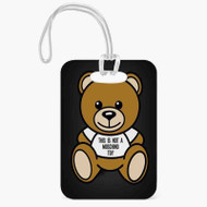Onyourcases moschino bear Custom Luggage Tags Personalized Name PU Leather Luggage Tag With Strap Awesome Baggage Hanging Suitcase Bag Tags Name ID Labels Travel Bag Accessories