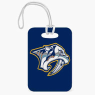 Onyourcases Nashville Predators NHL Art Custom Luggage Tags Personalized Name PU Leather Luggage Tag With Strap Awesome Baggage Hanging Suitcase Bag Tags Name ID Labels Travel Bag Accessories