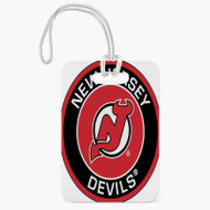 Onyourcases New Jersey Devils NHL Custom Luggage Tags Personalized Name PU Leather Luggage Tag With Strap Awesome Baggage Hanging Suitcase Bag Tags Name ID Labels Travel Bag Accessories