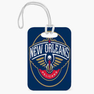 Onyourcases New Orleans Pelicans NBA Custom Luggage Tags Personalized Name PU Leather Luggage Tag With Strap Awesome Baggage Hanging Suitcase Bag Tags Name ID Labels Travel Bag Accessories