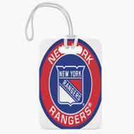 Onyourcases New York Rangers NHL Custom Luggage Tags Personalized Name PU Leather Luggage Tag With Strap Awesome Baggage Hanging Suitcase Bag Tags Name ID Labels Travel Bag Accessories