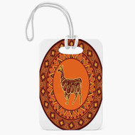 Onyourcases Ornament With Llama Custom Luggage Tags Personalized Name PU Leather Luggage Tag With Strap Awesome Baggage Hanging Suitcase Bag Tags Name ID Labels Travel Bag Accessories