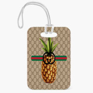 Onyourcases Pineapple Gucci Custom Luggage Tags Personalized Name PU Leather Luggage Tag With Strap Awesome Baggage Hanging Suitcase Bag Tags Name ID Labels Travel Bag Accessories