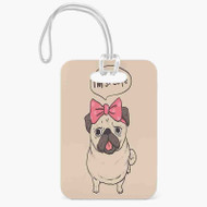 Onyourcases Pug Custom Luggage Tags Personalized Name PU Leather Luggage Tag With Strap Awesome Baggage Hanging Suitcase Bag Tags Name ID Labels Travel Bag Accessories