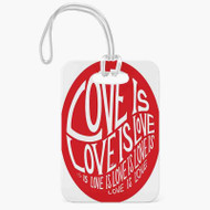 Onyourcases Red Love Custom Luggage Tags Personalized Name PU Leather Luggage Tag With Strap Awesome Baggage Hanging Suitcase Bag Tags Name ID Labels Travel Bag Accessories