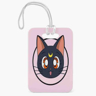 Onyourcases sailor moon luna Custom Luggage Tags Personalized Name PU Leather Luggage Tag With Strap Awesome Baggage Hanging Suitcase Bag Tags Name ID Labels Travel Bag Accessories