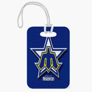 Onyourcases Seattle Mariners MLB Custom Luggage Tags Personalized Name PU Leather Luggage Tag With Strap Awesome Baggage Hanging Suitcase Bag Tags Name ID Labels Travel Bag Accessories