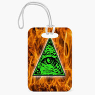 Onyourcases Shane Dawson Illuminati Custom Luggage Tags Personalized Name PU Leather Luggage Tag With Strap Awesome Baggage Hanging Suitcase Bag Tags Name ID Labels Travel Bag Accessories
