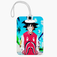 Onyourcases Son Goku Bape Custom Luggage Tags Personalized Name PU Leather Luggage Tag With Strap Awesome Baggage Hanging Suitcase Bag Tags Name ID Labels Travel Bag Accessories