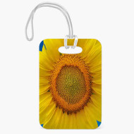 Onyourcases Sunflowers Custom Luggage Tags Personalized Name PU Leather Luggage Tag With Strap Awesome Baggage Hanging Suitcase Bag Tags Name ID Labels Travel Bag Accessories