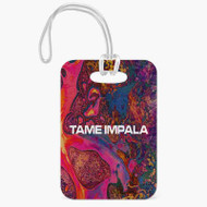 Onyourcases Tame Impala Custom Luggage Tags Personalized Name PU Leather Luggage Tag With Strap Awesome Baggage Hanging Suitcase Bag Tags Name ID Labels Travel Bag Accessories