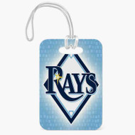 Onyourcases Tampa Bay Rays MLB Custom Luggage Tags Personalized Name PU Leather Luggage Tag With Strap Awesome Baggage Hanging Suitcase Bag Tags Name ID Labels Travel Bag Accessories