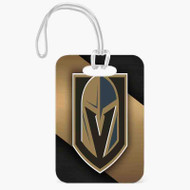 Onyourcases Vegas Golden Knights NHL Custom Luggage Tags Personalized Name PU Leather Luggage Tag With Strap Awesome Baggage Hanging Suitcase Bag Tags Name ID Labels Travel Bag Accessories