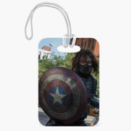 Onyourcases Bucky With Shield Custom Luggage Tags Personalized Name PU Top Leather Luggage Tag With Strap Awesome Baggage Hanging Suitcase Bag Tags Name ID Labels Travel Bag Accessories