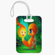 Onyourcases Calcifer and Charmander Custom Luggage Tags Personalized Name PU Top Leather Luggage Tag With Strap Awesome Baggage Hanging Suitcase Bag Tags Name ID Labels Travel Bag Accessories