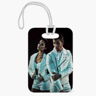 Onyourcases Demi Lovato and Nick Jonas Custom Luggage Tags Personalized Name PU Top Leather Luggage Tag With Strap Awesome Baggage Hanging Suitcase Bag Tags Name ID Labels Travel Bag Accessories