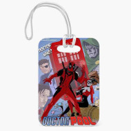 Onyourcases Doctor Who Deadpool Custom Luggage Tags Personalized Name PU Top Leather Luggage Tag With Strap Awesome Baggage Hanging Suitcase Bag Tags Name ID Labels Travel Bag Accessories
