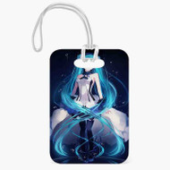Onyourcases Hatsune Miku Vocaloid Great Custom Luggage Tags Personalized Name PU Top Leather Luggage Tag With Strap Awesome Baggage Hanging Suitcase Bag Tags Name ID Labels Travel Bag Accessories