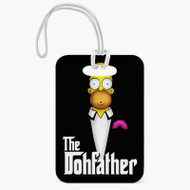 Onyourcases Homer Simpson Godfather Custom Luggage Tags Personalized Name PU Top Leather Luggage Tag With Strap Awesome Baggage Hanging Suitcase Bag Tags Name ID Labels Travel Bag Accessories