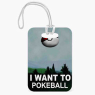 Onyourcases I want to Pokeball Custom Luggage Tags Personalized Name PU Top Leather Luggage Tag With Strap Awesome Baggage Hanging Suitcase Bag Tags Name ID Labels Travel Bag Accessories