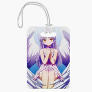 Onyourcases Kanade Angel Beats Custom Luggage Tags Personalized Name PU Top Leather Luggage Tag With Strap Awesome Baggage Hanging Suitcase Bag Tags Name ID Labels Travel Bag Accessories