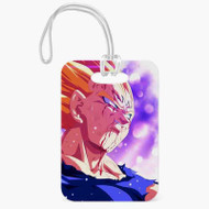 Onyourcases Majin Vegeta Art Custom Luggage Tags Personalized Name PU Top Leather Luggage Tag With Strap Awesome Baggage Hanging Suitcase Bag Tags Name ID Labels Travel Bag Accessories