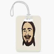 Onyourcases Post Malone Custom Luggage Tags Personalized Name PU Top Leather Luggage Tag With Strap Awesome Baggage Hanging Suitcase Bag Tags Name ID Labels Travel Bag Accessories