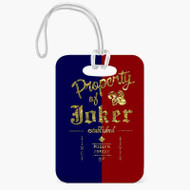 Onyourcases Property of Joker Harley Quinn Custom Luggage Tags Personalized Name PU Top Leather Luggage Tag With Strap Awesome Baggage Hanging Suitcase Bag Tags Name ID Labels Travel Bag Accessories