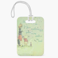 Onyourcases Sora Pooh and Piglet Quotes Custom Luggage Tags Personalized Name PU Top Leather Luggage Tag With Strap Awesome Baggage Hanging Suitcase Bag Tags Name ID Labels Travel Bag Accessories