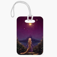 Onyourcases Tangled Rapunzel Light on Night Disney Custom Luggage Tags Personalized Name PU Top Leather Luggage Tag With Strap Awesome Baggage Hanging Suitcase Bag Tags Name ID Labels Travel Bag Accessories