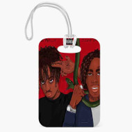 Onyourcases YNW Melly ft Juice WRLD Suicidal Custom Luggage Tags Personalized Name PU Top Leather Luggage Tag With Strap Awesome Baggage Hanging Suitcase Bag Tags Name ID Labels Travel Bag Accessories