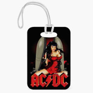 Onyourcases ACDC Sexy Girl Custom Luggage Tags Personalized Name PU Leather Luggage Tag Top With Strap Awesome Baggage Hanging Suitcase Bag Tags Name ID Labels Travel Bag Accessories