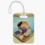 Onyourcases Aladdin and Hercules Love Kiss Custom Luggage Tags Personalized Name PU Leather Luggage Tag Top With Strap Awesome Baggage Hanging Suitcase Bag Tags Name ID Labels Travel Bag Accessories