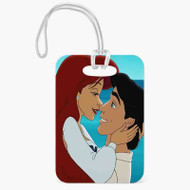 Onyourcases Ariel and Eric Love Disney Custom Luggage Tags Personalized Name PU Leather Luggage Tag Top With Strap Awesome Baggage Hanging Suitcase Bag Tags Name ID Labels Travel Bag Accessories